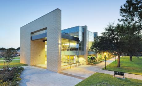 Library at dusk