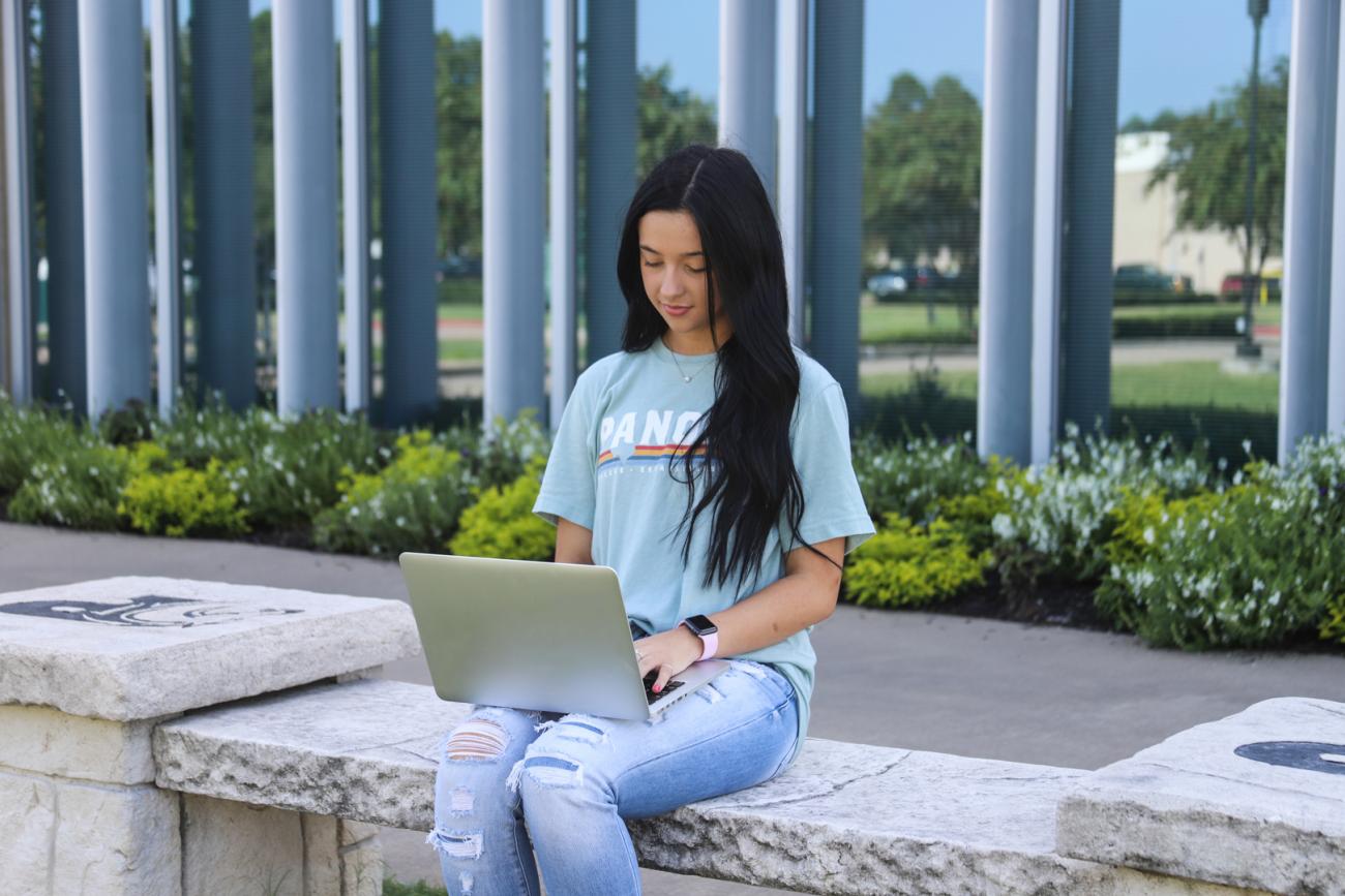 Student with Laptop