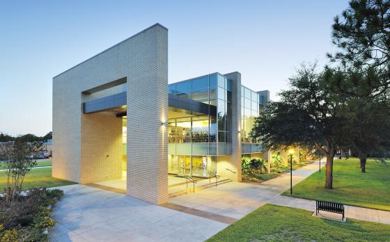 Library at dusk