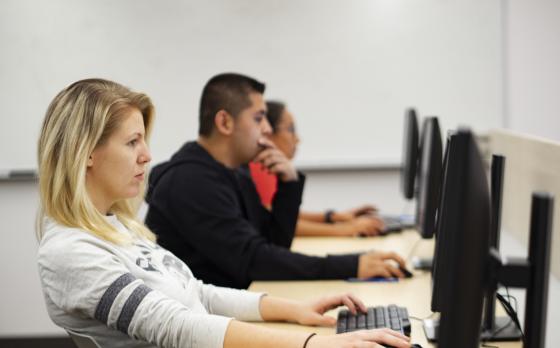 students in a computer lab