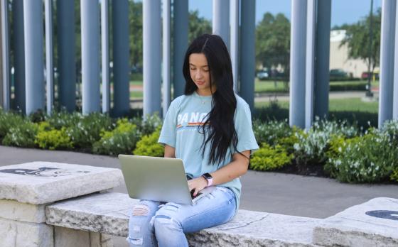 Student with Laptop